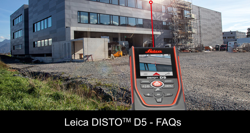 Leica DISTO D5 utilizzato per misurare la distanza di un edificio in cantiere