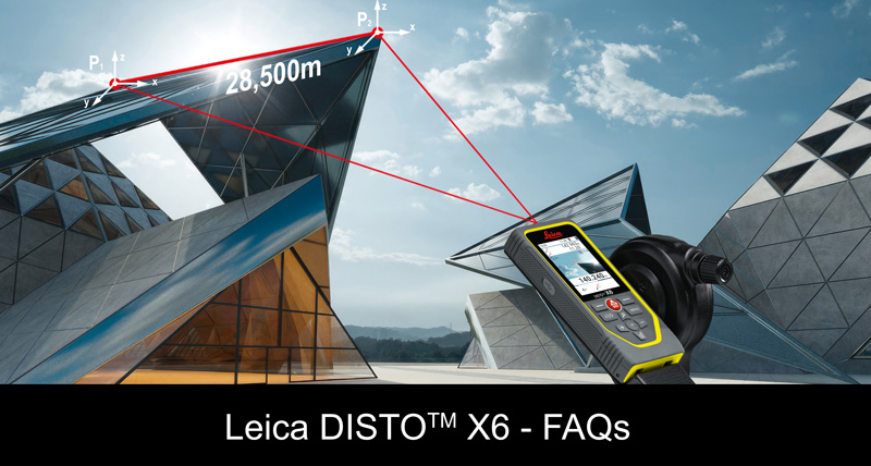 Leica DISTO X6 utilizzato per misurare la distanza tra due punti su un edificio architettonico