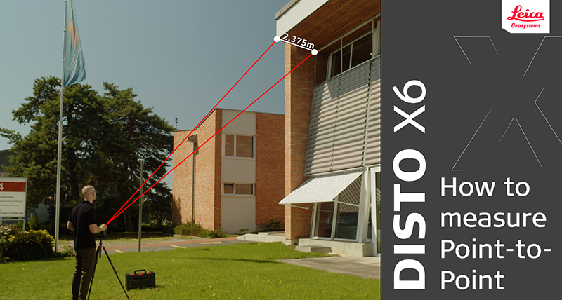 Misura punto-a-punto con Leica DISTO X6 e adattatore DST 360-X su treppiede