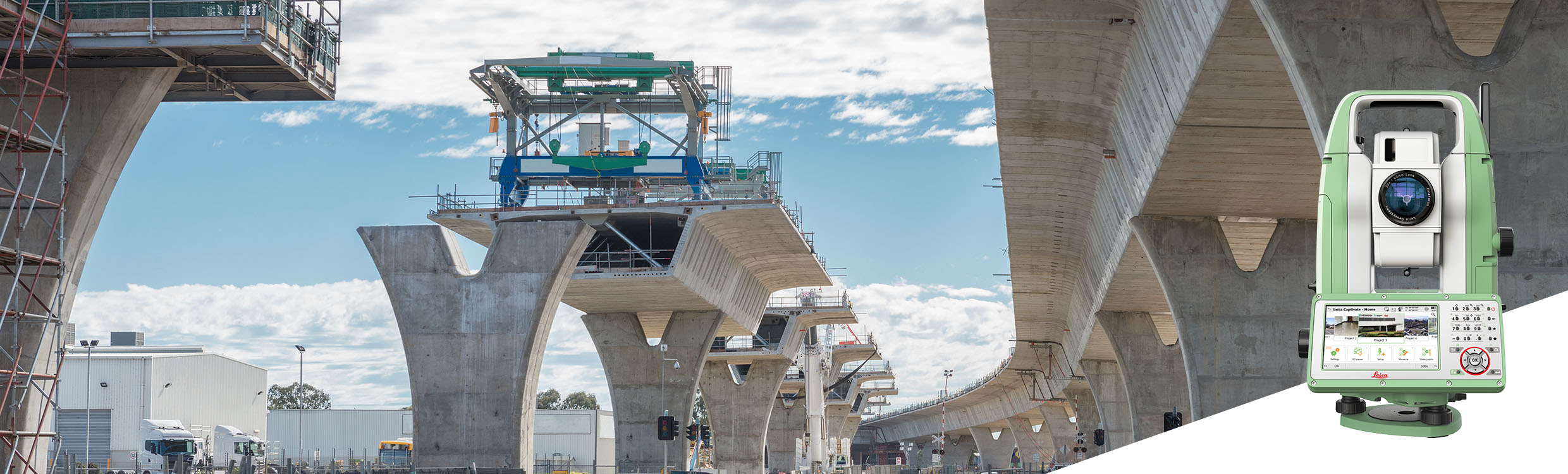 Leica FlexLine TS10 in uso in cantiere