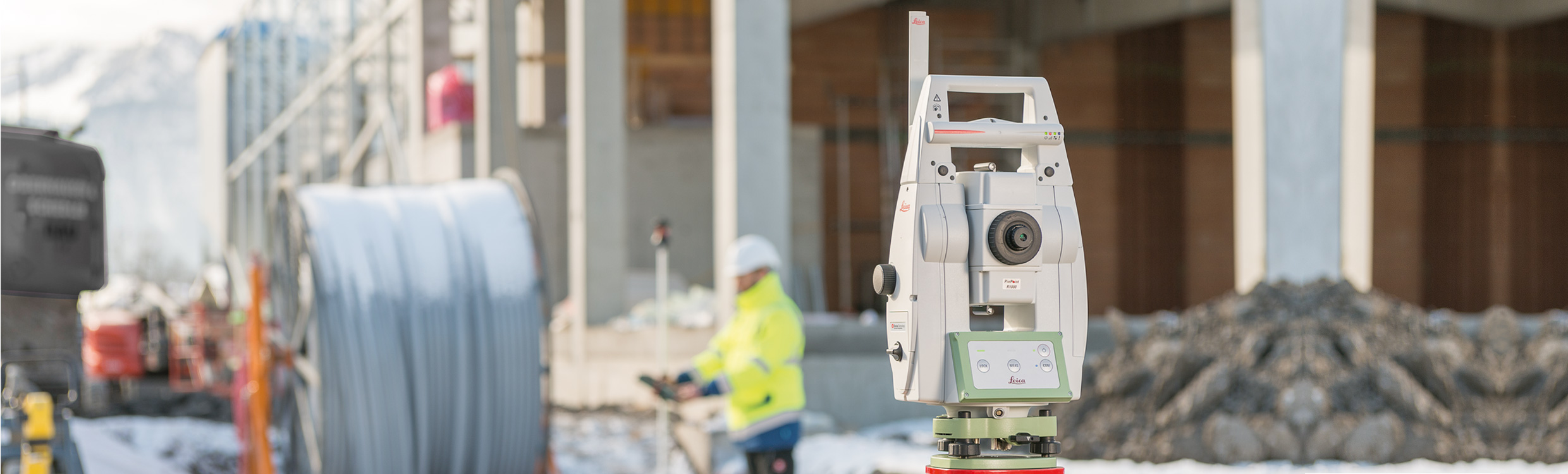 Leica TS13 in uso in cantiere